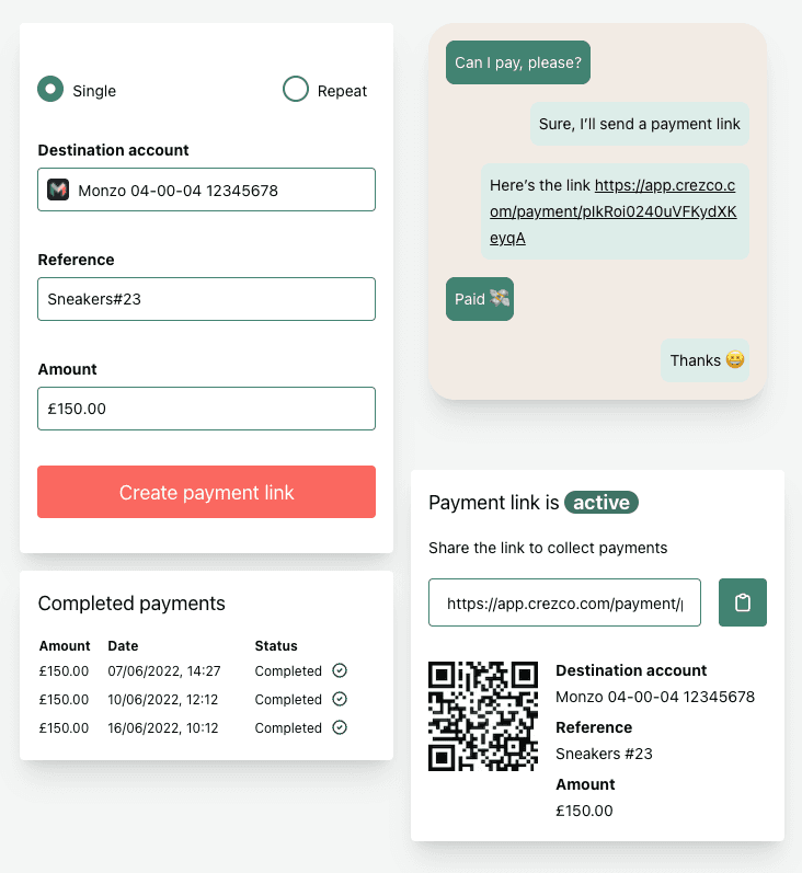 Payment link example